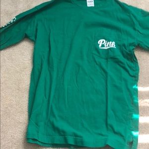 PINK long sleeve pocket T-shirt